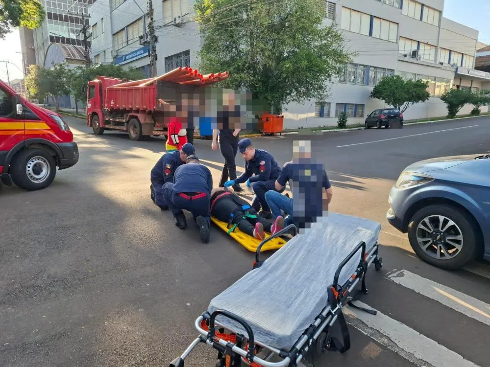 Ijuí/RS - Mulher é atropelada ao atravessar faixa de segurança no centro