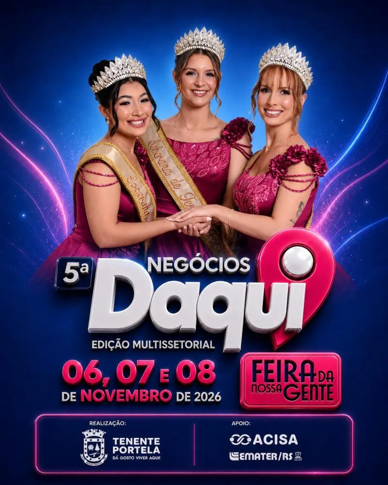 Tenente Portela abre inscrições para expositores da 5ª Feira Negócios Daqui