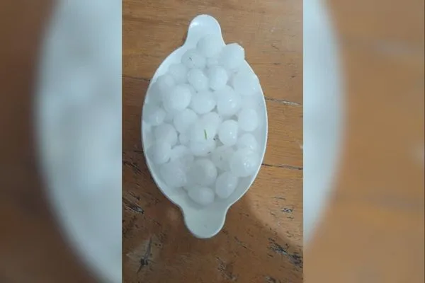 Temporal provoca registros de granizo e ventos fortes na Região Celeiro